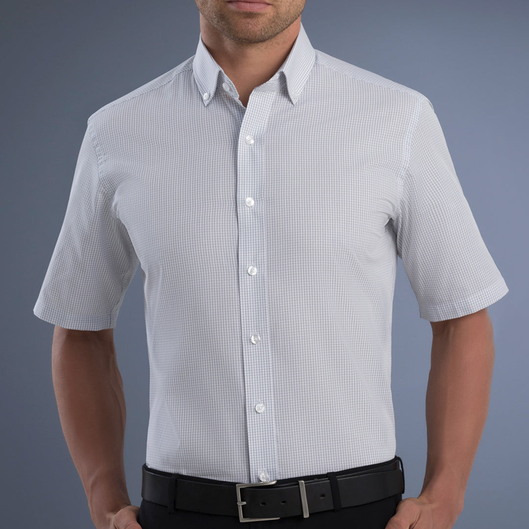 House of Uniforms The Moscow Shirt | Mens | Slim fit | Short and Long Sleeve John Kevin Grey