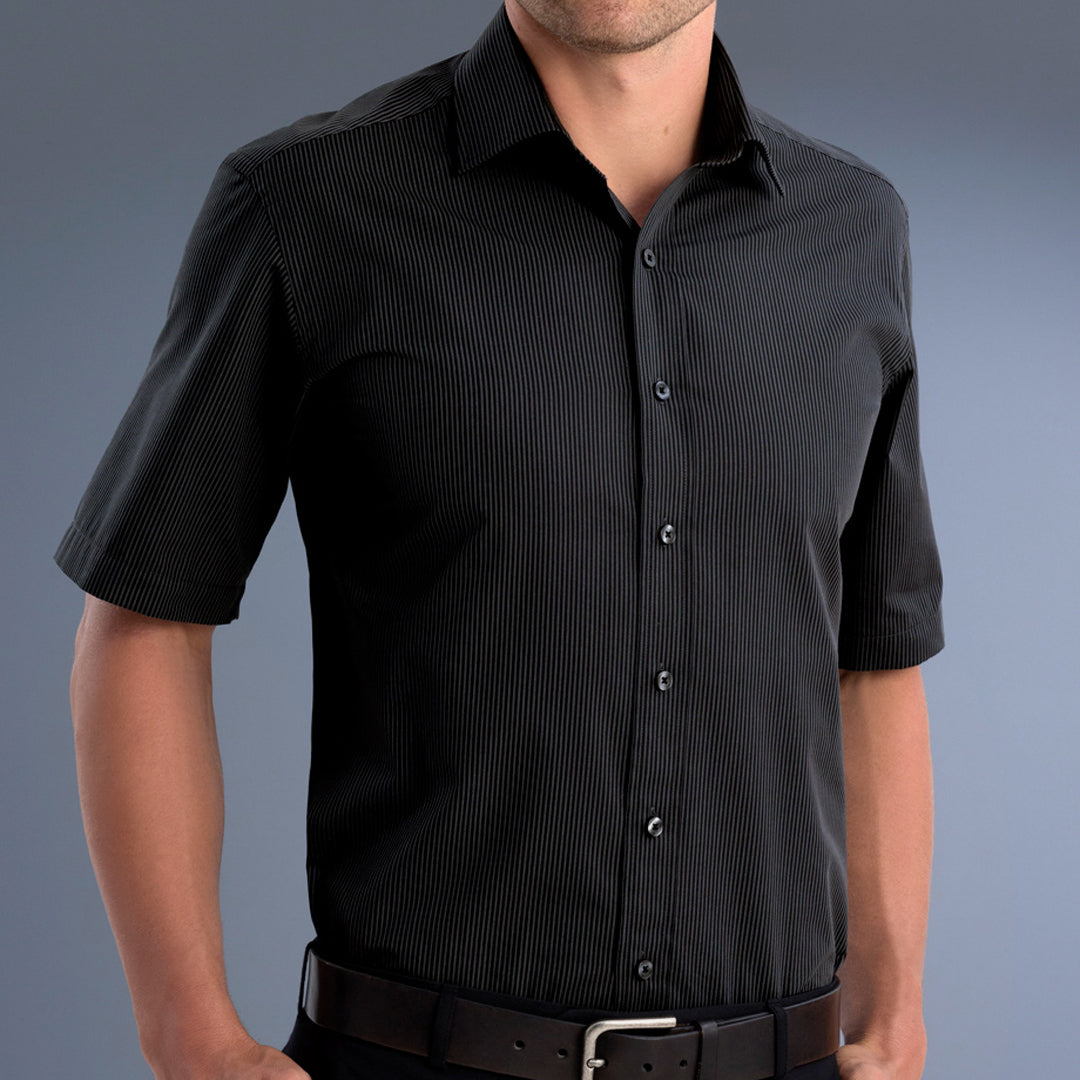 House of Uniforms The Canberra Shirt | Mens | Slim fit | Short and Long Sleeve John Kevin Charcoal