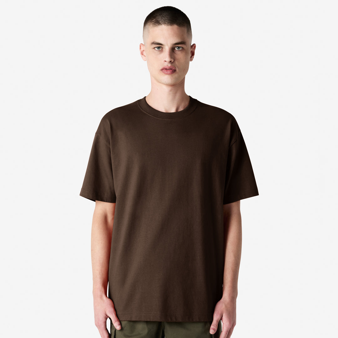 House of Uniforms The Super Heavy Weight Tee | Adults | Short Sleeve American Apparel Brown