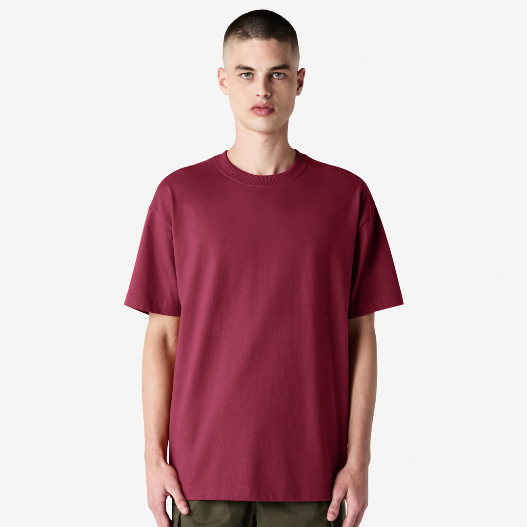 House of Uniforms The Super Heavy Weight Tee | Adults | Short Sleeve American Apparel Burgundy