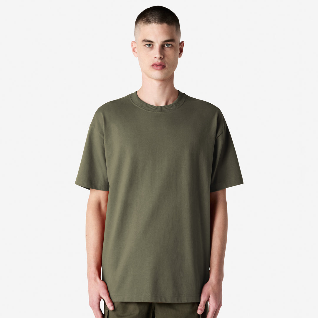 House of Uniforms The Super Heavy Weight Tee | Adults | Short Sleeve American Apparel Military Green