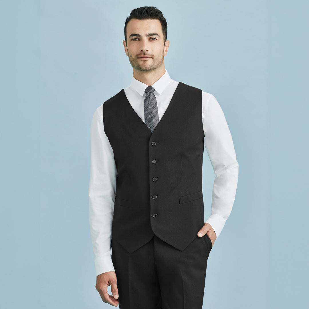 House of Uniforms The Cool Stretch Peak Vest | Mens | Knitted Back Biz Corporates 