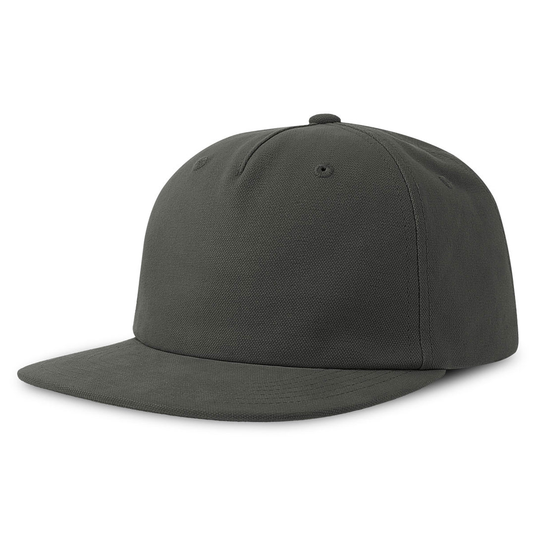 House of Uniforms The Cruz Organic Cotton Flat Peak Cap | Atlantis Atlantis Headwear Dark Grey