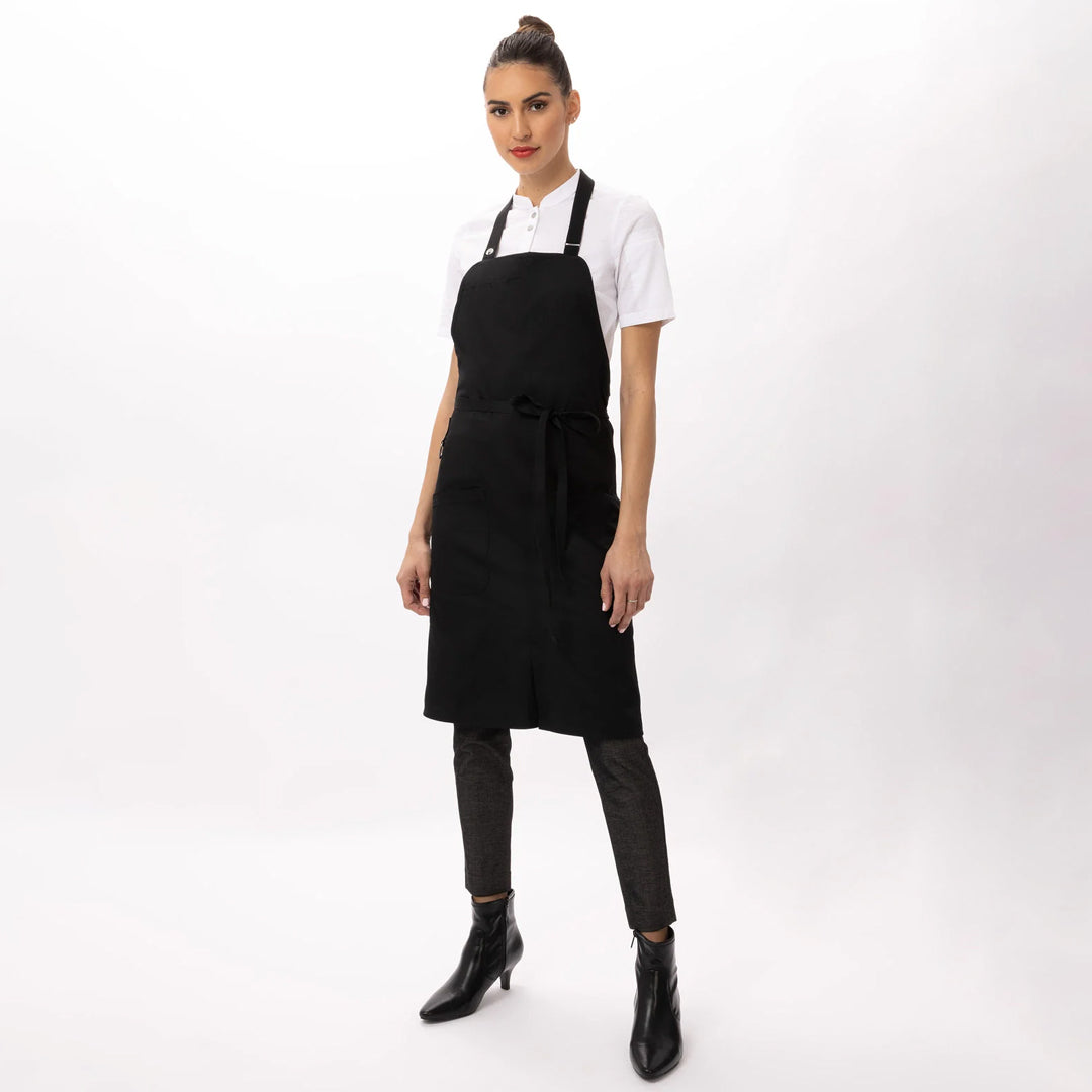 Chef Works The Chef Works Brio Bib Apron Black Aprons