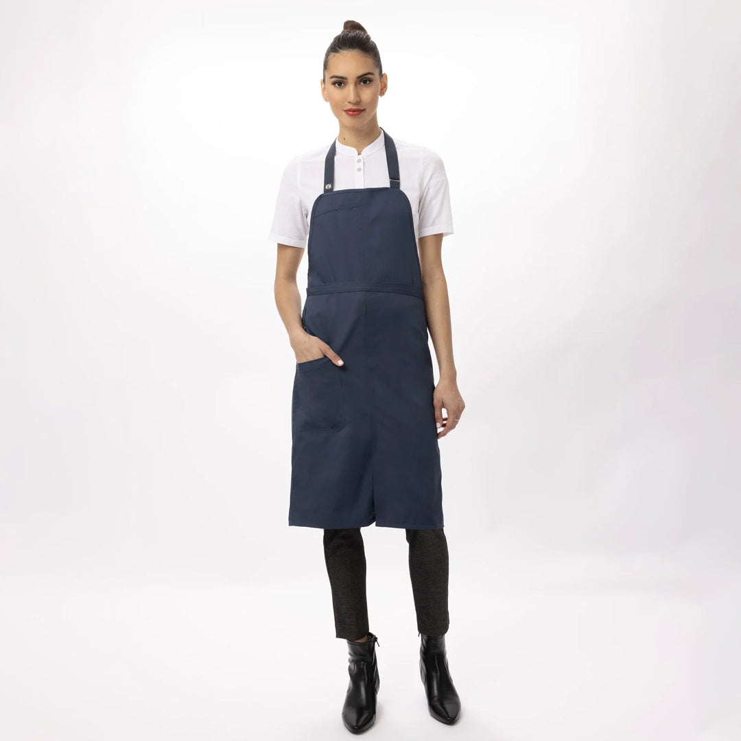 Chef Works The Chef Works Brio Bib Apron Blue Aprons