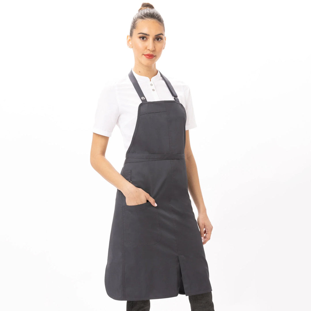 Chef Works The Chef Works Brio Bib Apron Charcoal Aprons