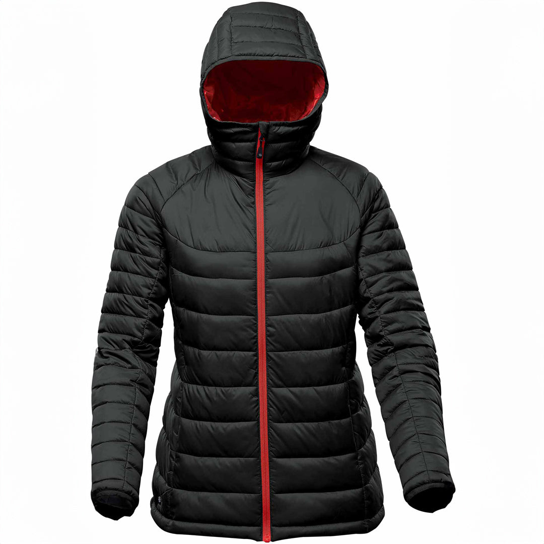 House of Uniforms The Stavanger Thermal Jacket | Ladies Stormtech Black/Red