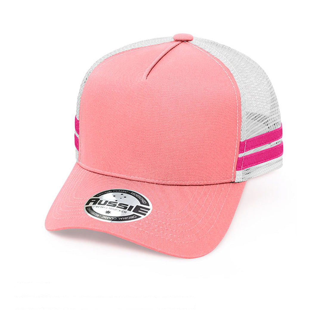 House of Uniforms The A Frame Striped Cap | Kids Grace Collection Pink/White