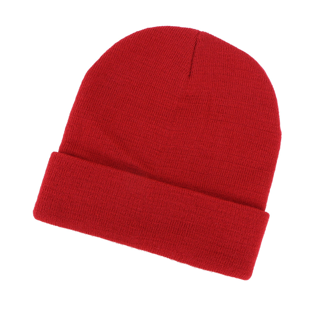 Grace Collection The Acrylic Cuff Beanie | Adults Red Hats