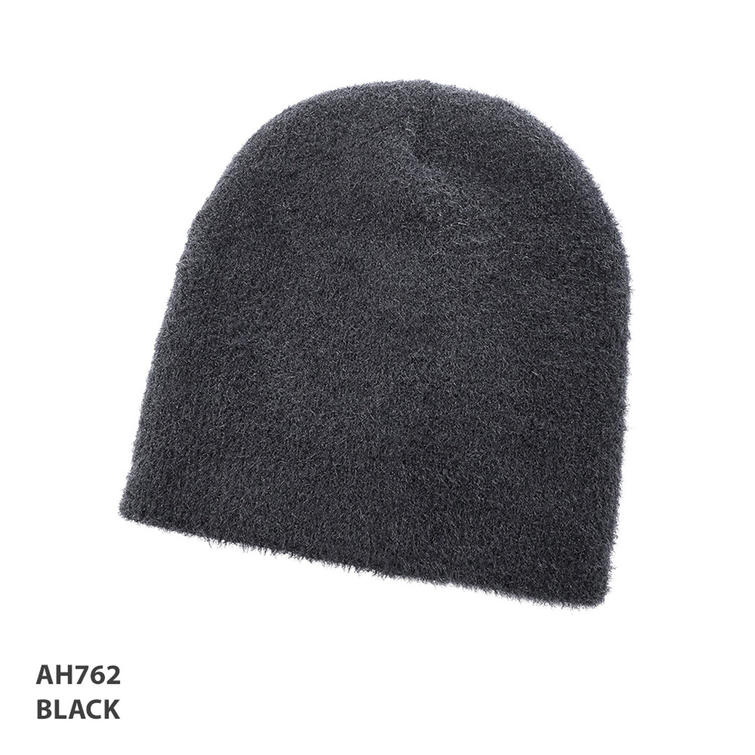 Grace Collection The Shaggy Beanie Black Hats