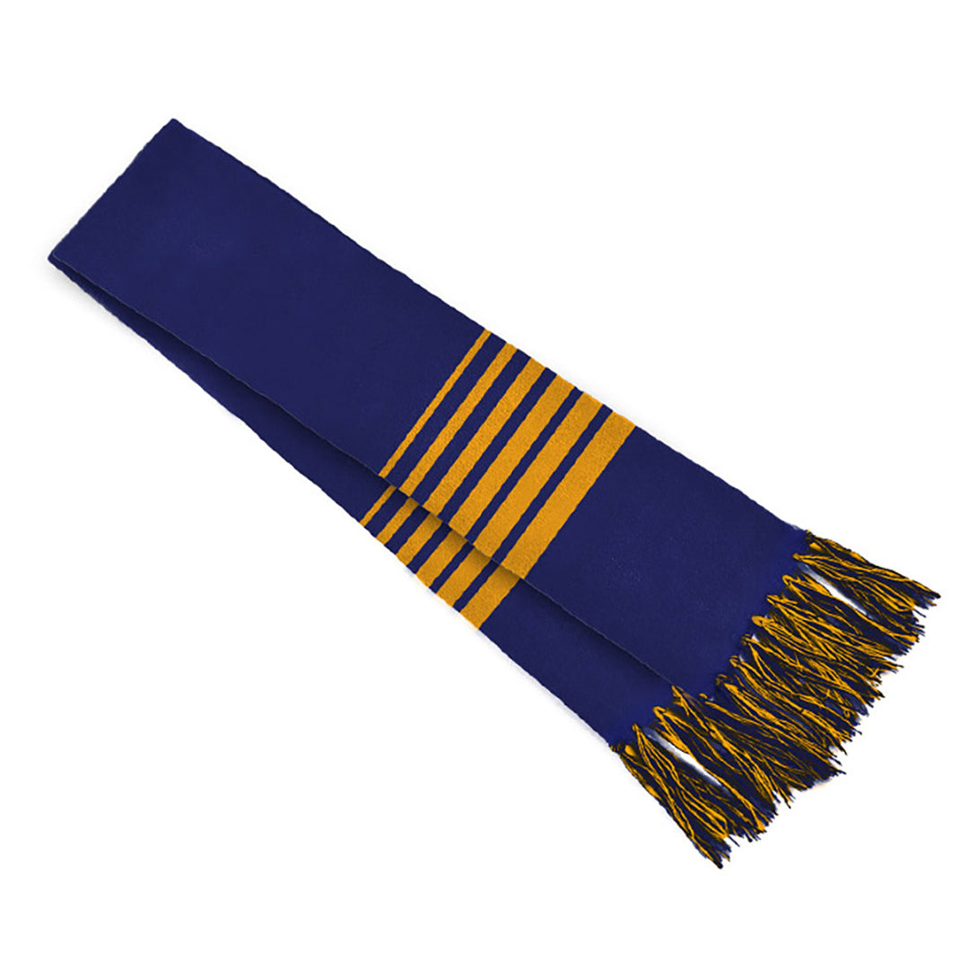 Grace Collection The Acrylic Scarf Royal/Gold Scarves