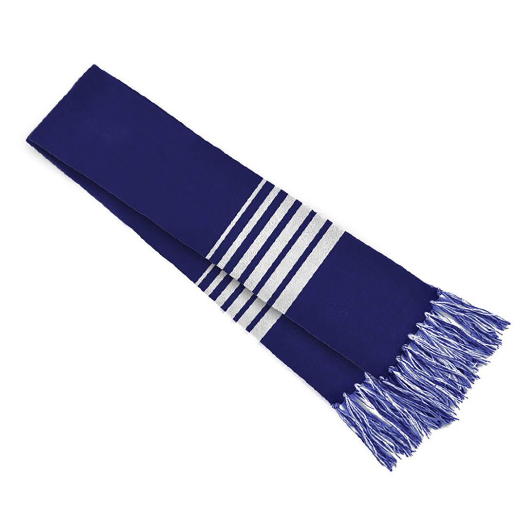 Grace Collection The Acrylic Scarf Royal/White Scarves