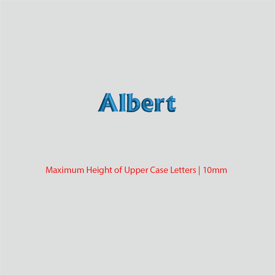 House of Uniforms Embroidery | Personal Names | Small House of Uniforms Albert