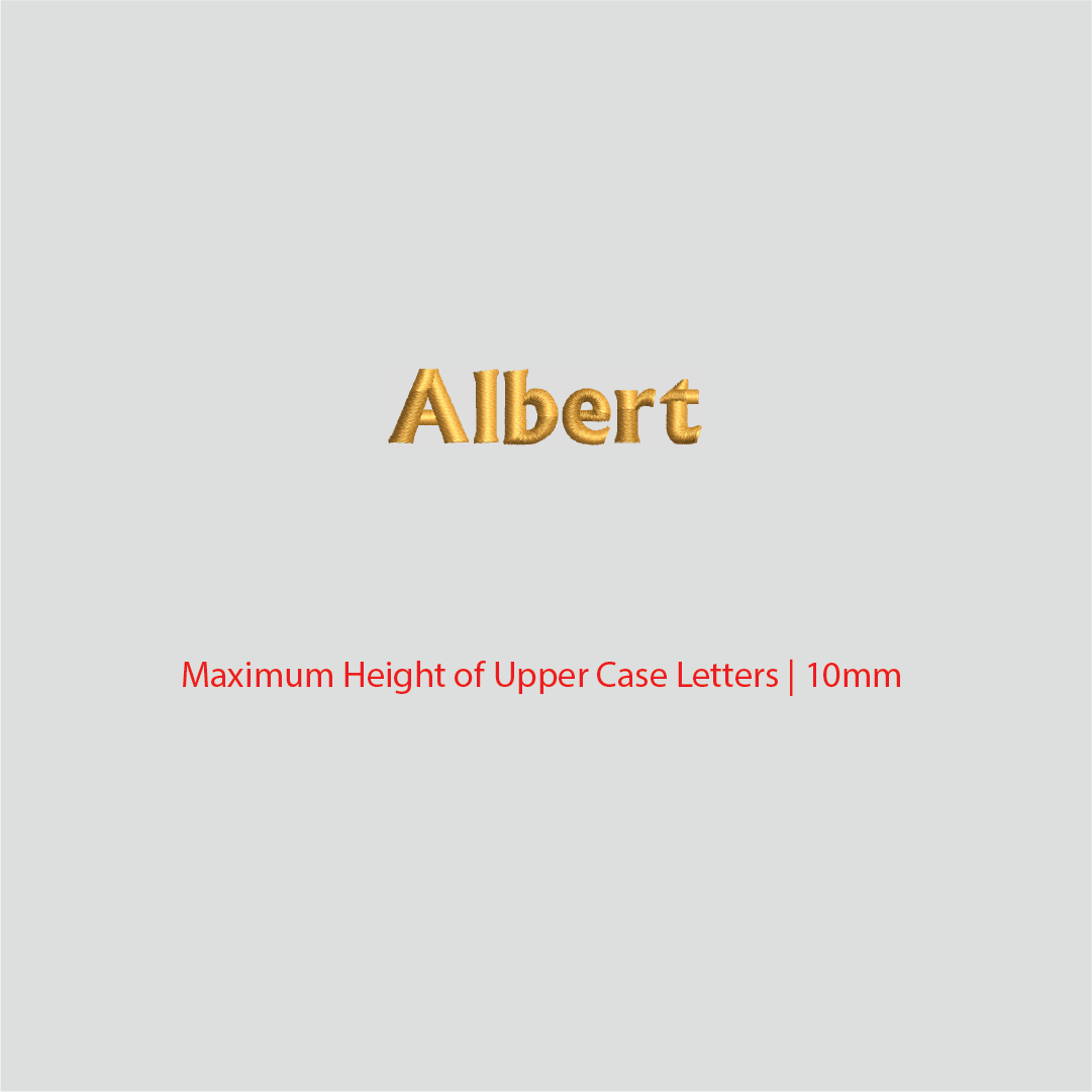 House of Uniforms Embroidery | Personal Names | Small House of Uniforms Albert