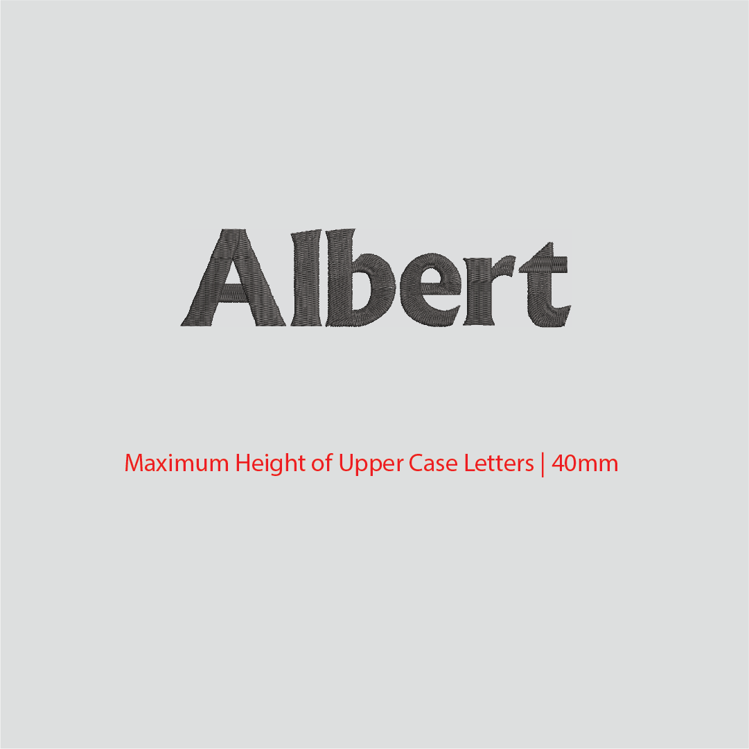 House of Uniforms Embroidery | Personal Names | Medium House of Uniforms Albert