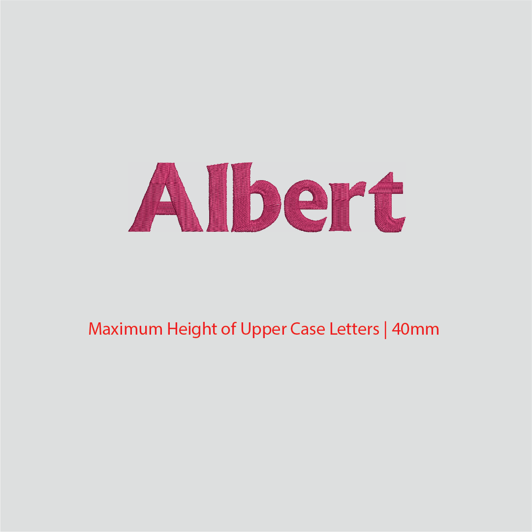 House of Uniforms Embroidery | Personal Names | Medium House of Uniforms Albert