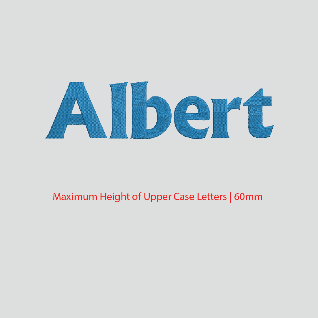 House of Uniforms Embroidery | Personal Names | Large House of Uniforms Albert