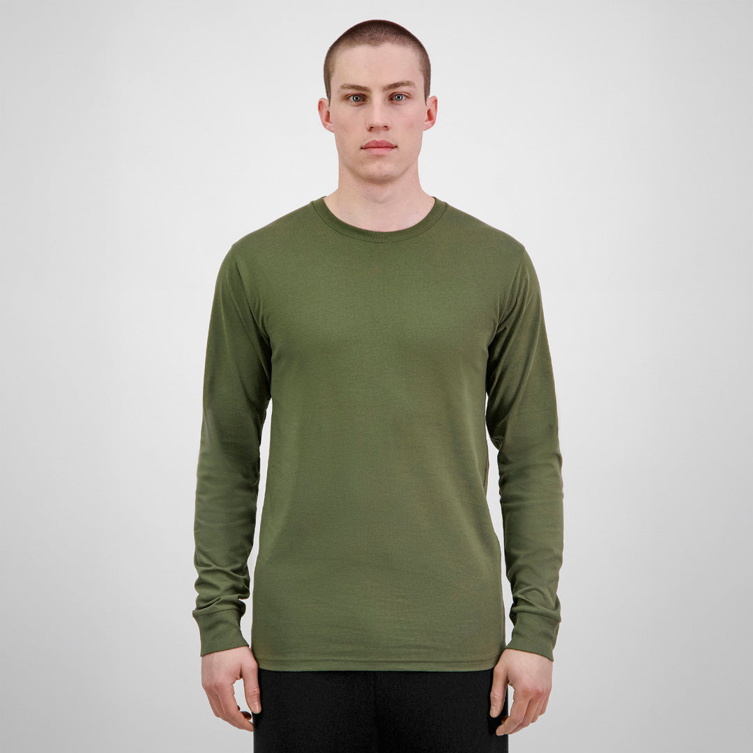 House of Uniforms The Basis Tee | Long Sleeve | Mens Goodmates Army
