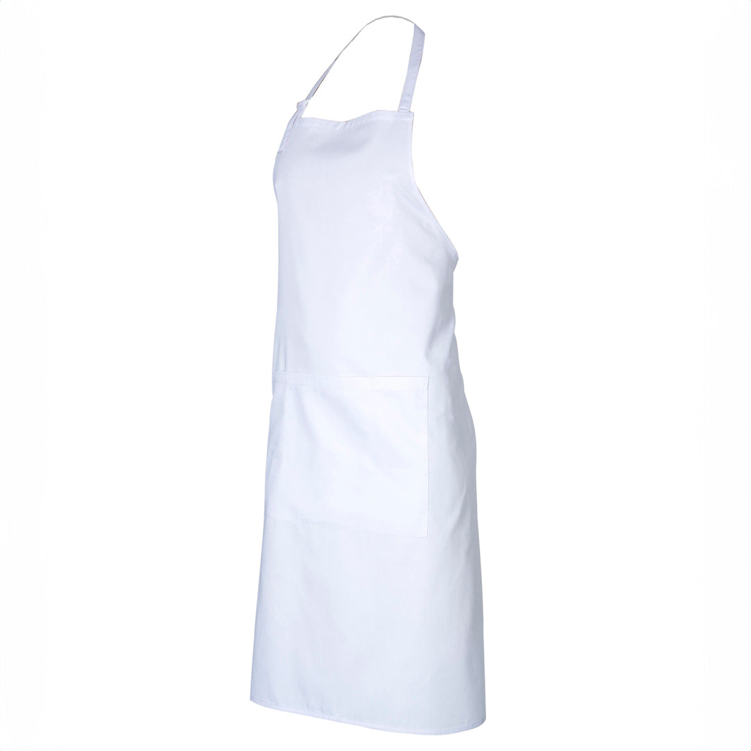 House of Uniforms The Classic Bib Apron | Adults Biz Collection White