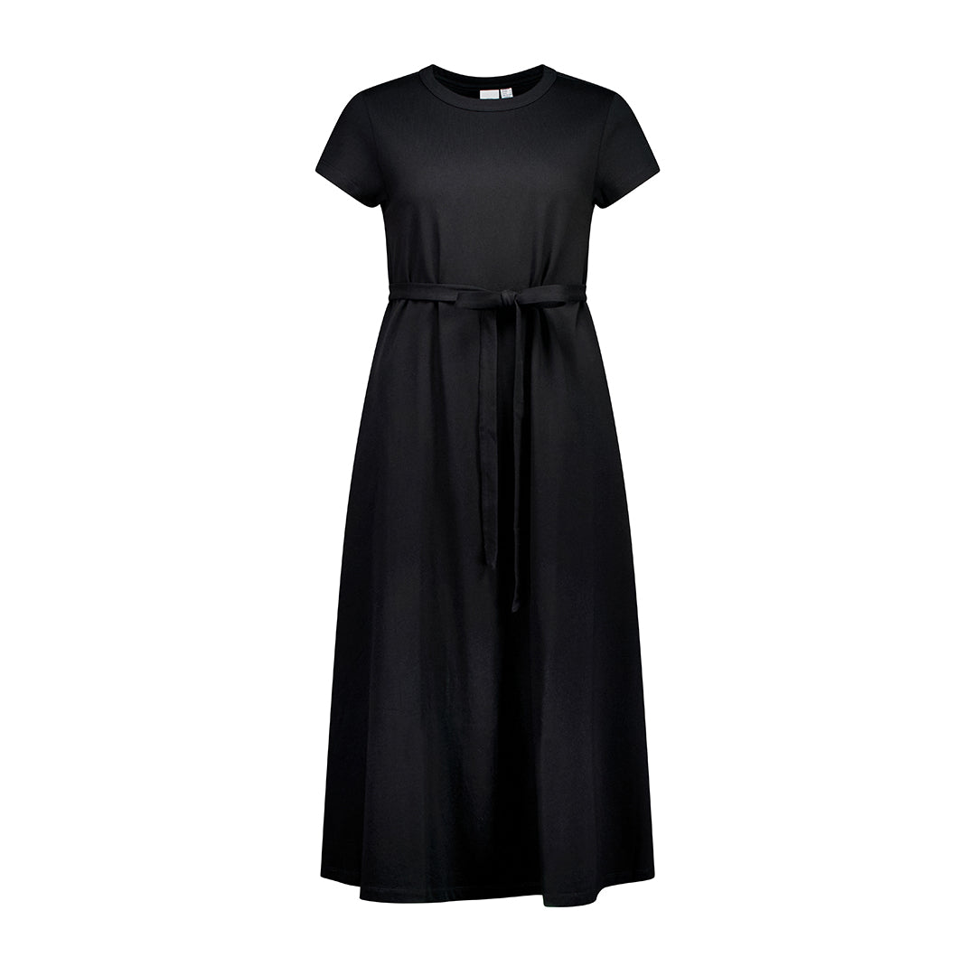 House of Uniforms The Grace T-Shirt Midi Dress Biz Collection Black