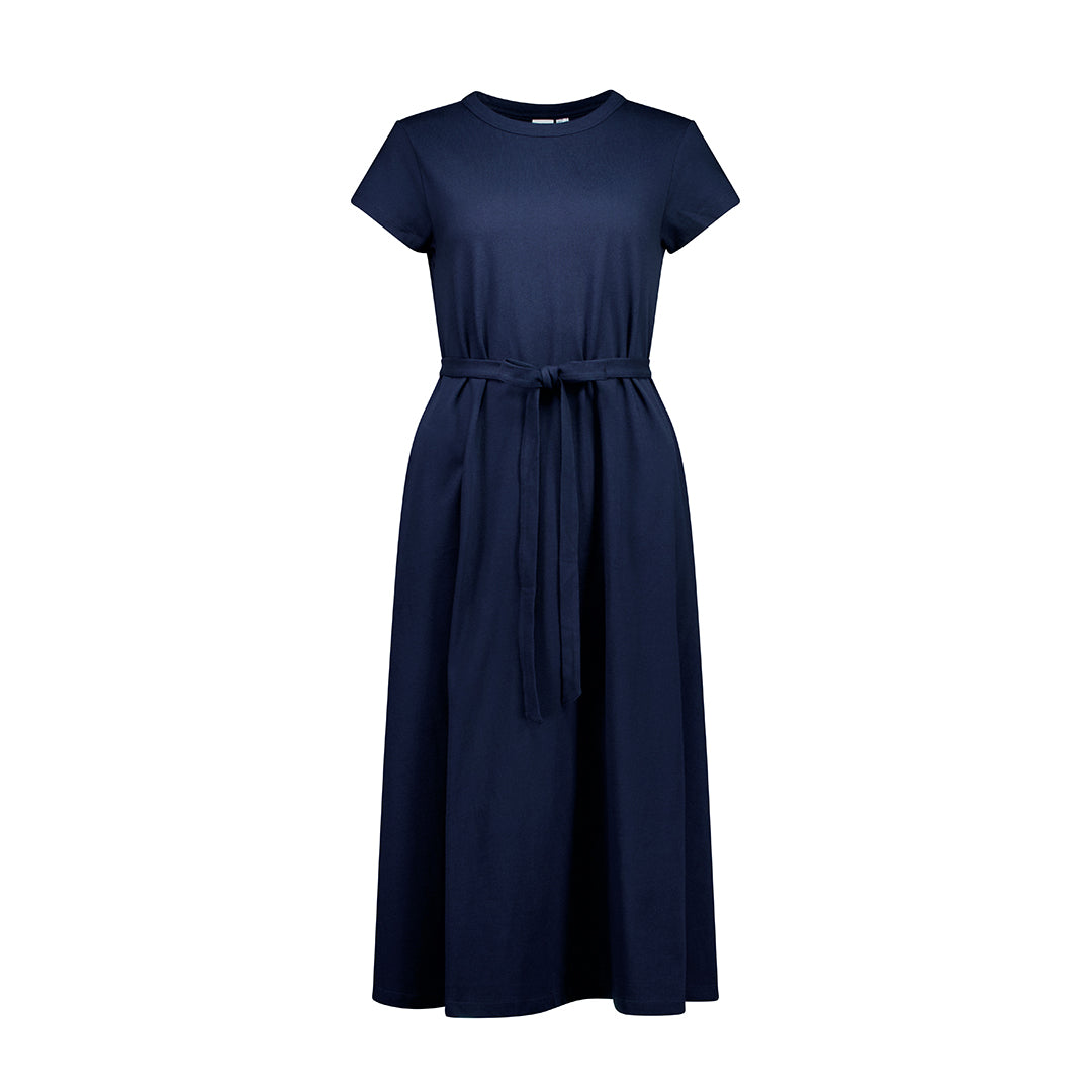 House of Uniforms The Grace T-Shirt Midi Dress Biz Collection Navy