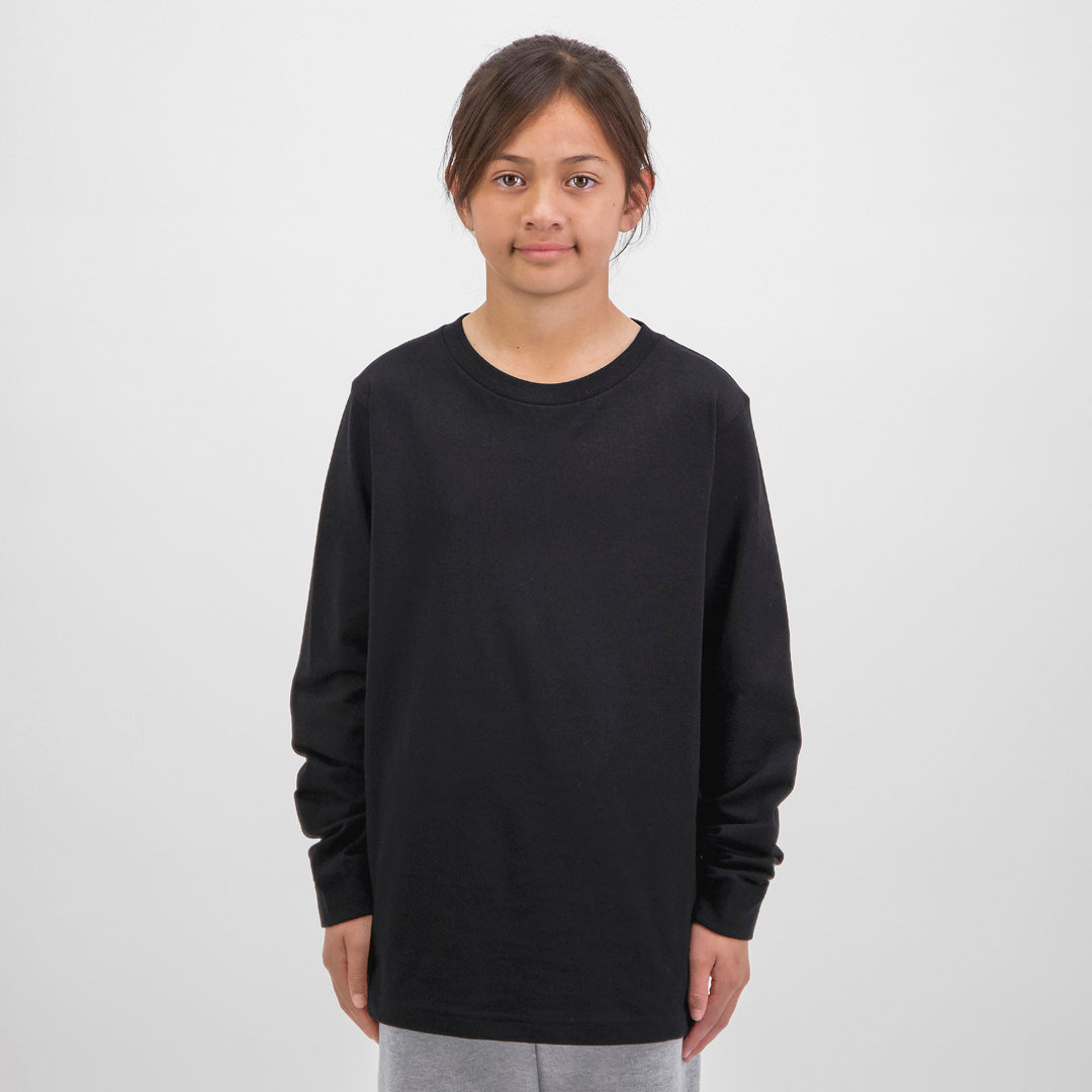 House of Uniforms The Basis Tee | Long Sleeve | Kids Goodmates Black