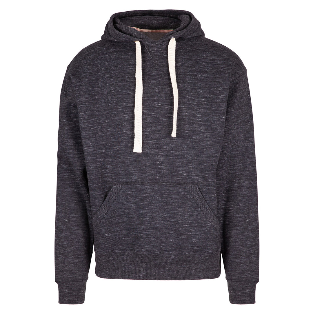 House of Uniforms The Brushed Heavy Fleece Pull On Hoodie | Mens Ramo Black Marle