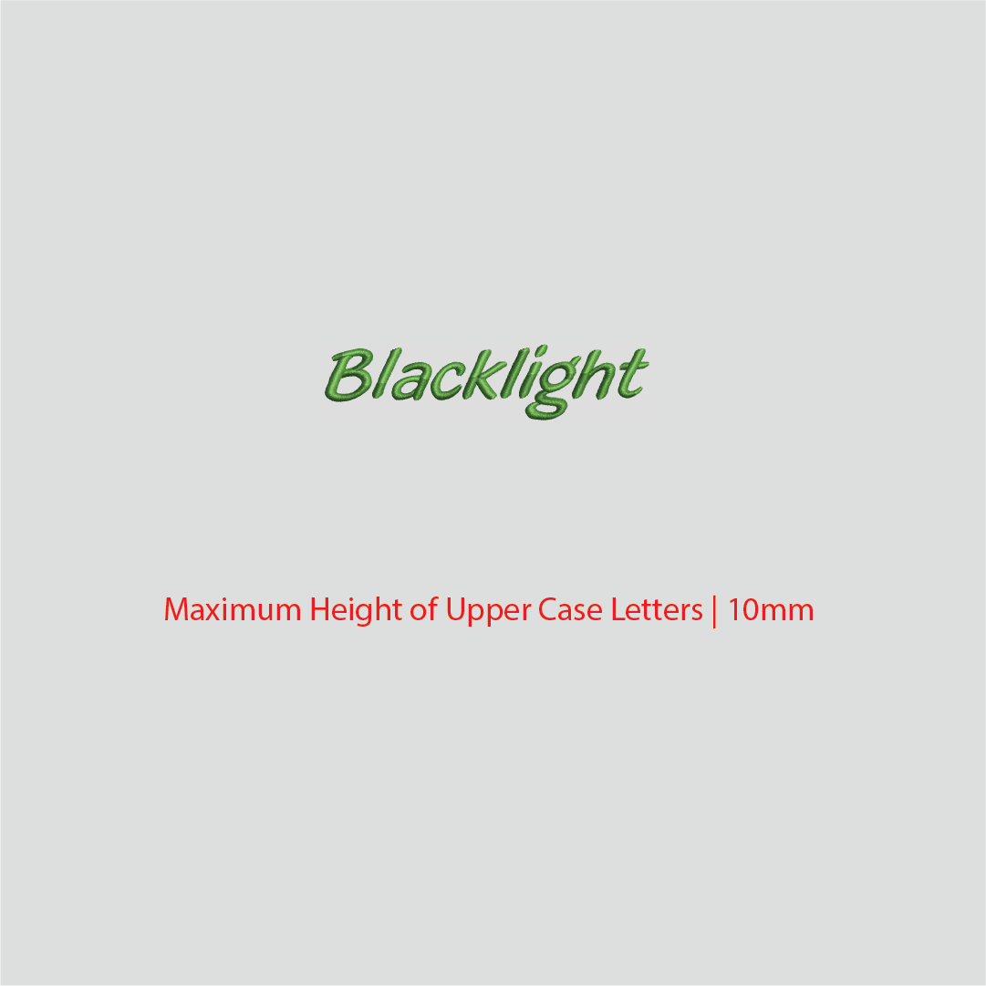 House of Uniforms Embroidery | Personal Names | Small House of Uniforms Blacklight