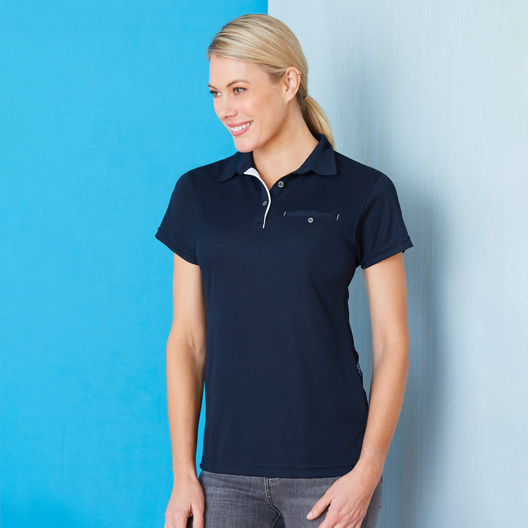 House of Uniforms The Boston Polo | Ladies | Short Sleeve Stencil