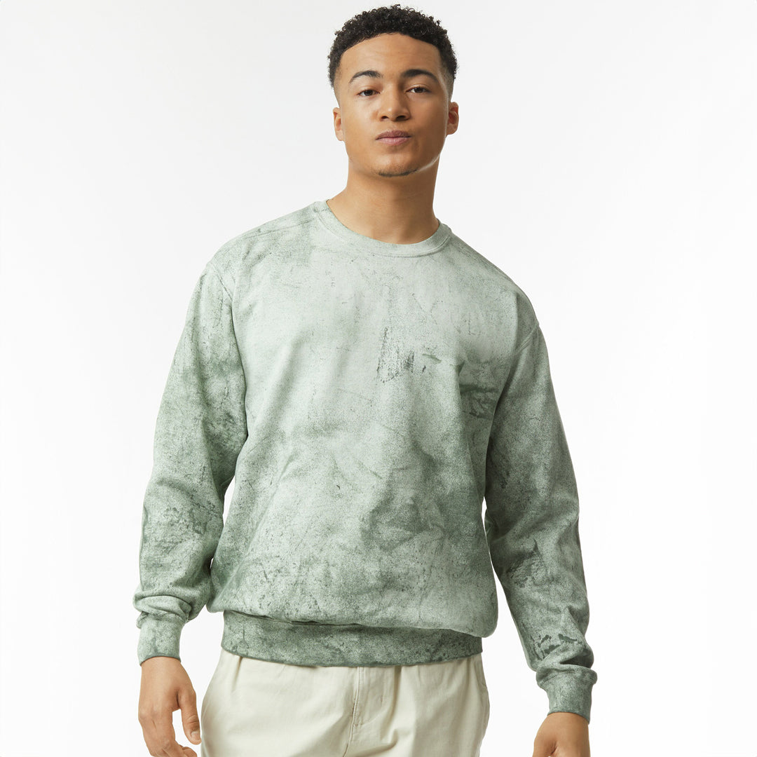 House of Uniforms The Colour Blast Crewneck Jumper | Unisex Comfort Colors Fern