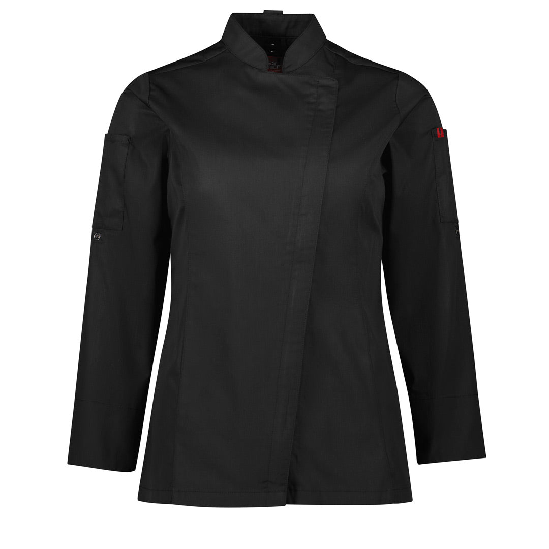 House of Uniforms The Alfresco Chefs Jacket | Ladies Yes! Chef Black