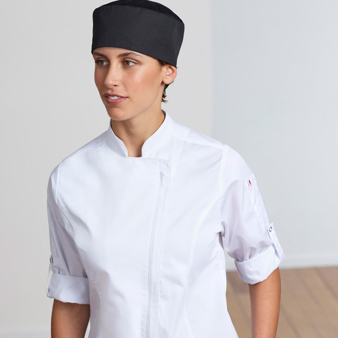 House of Uniforms The Mesh Flat Top Chefs Hat | Adults Yes! Chef 