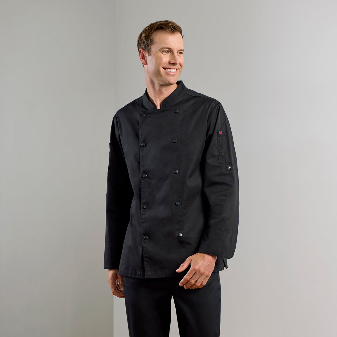 House of Uniforms The Gusto Chef Jacket | Long Sleeve | Mens Yes! Chef 