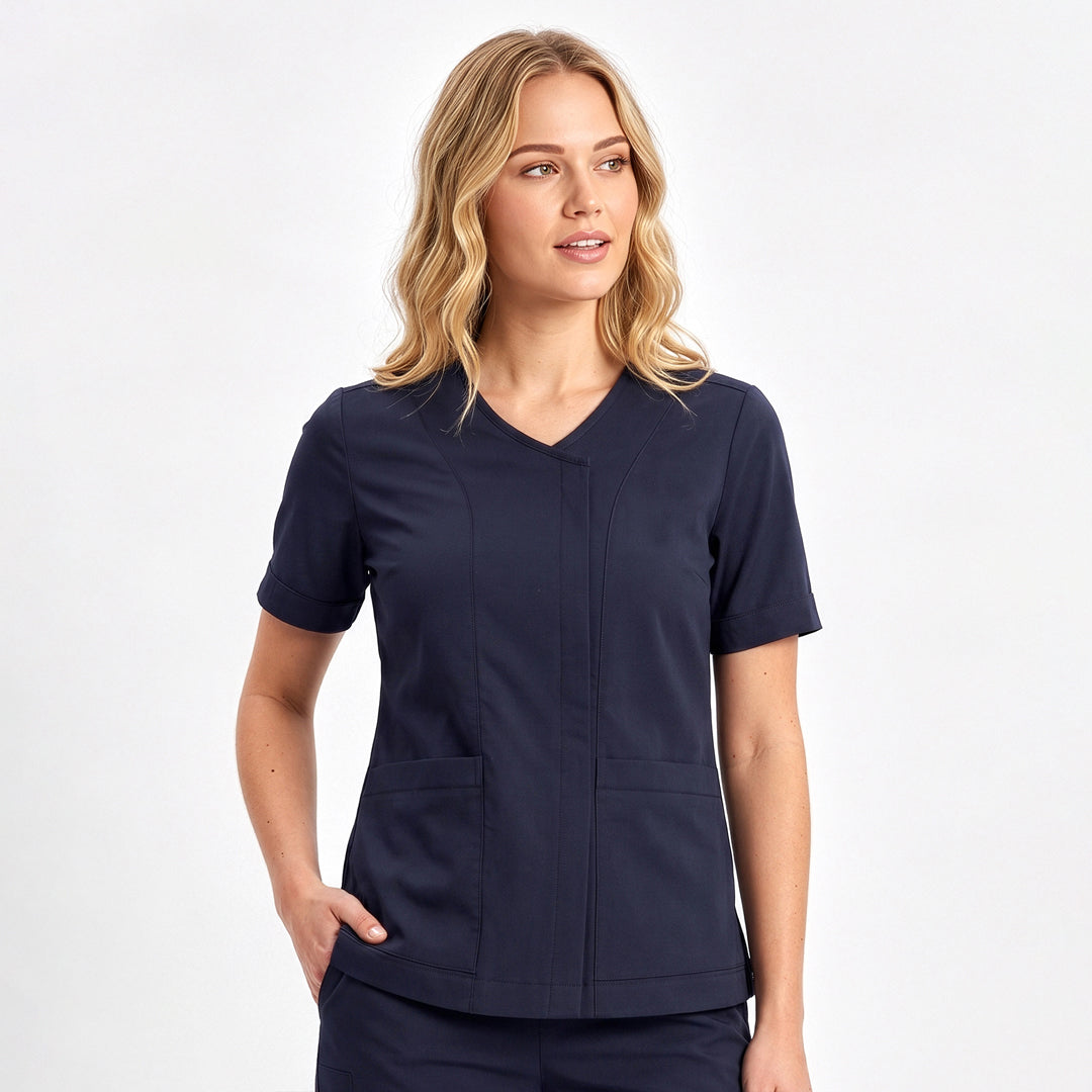 Biz Care The Parks Zip Front Scrub Top | Ladies Scrubs