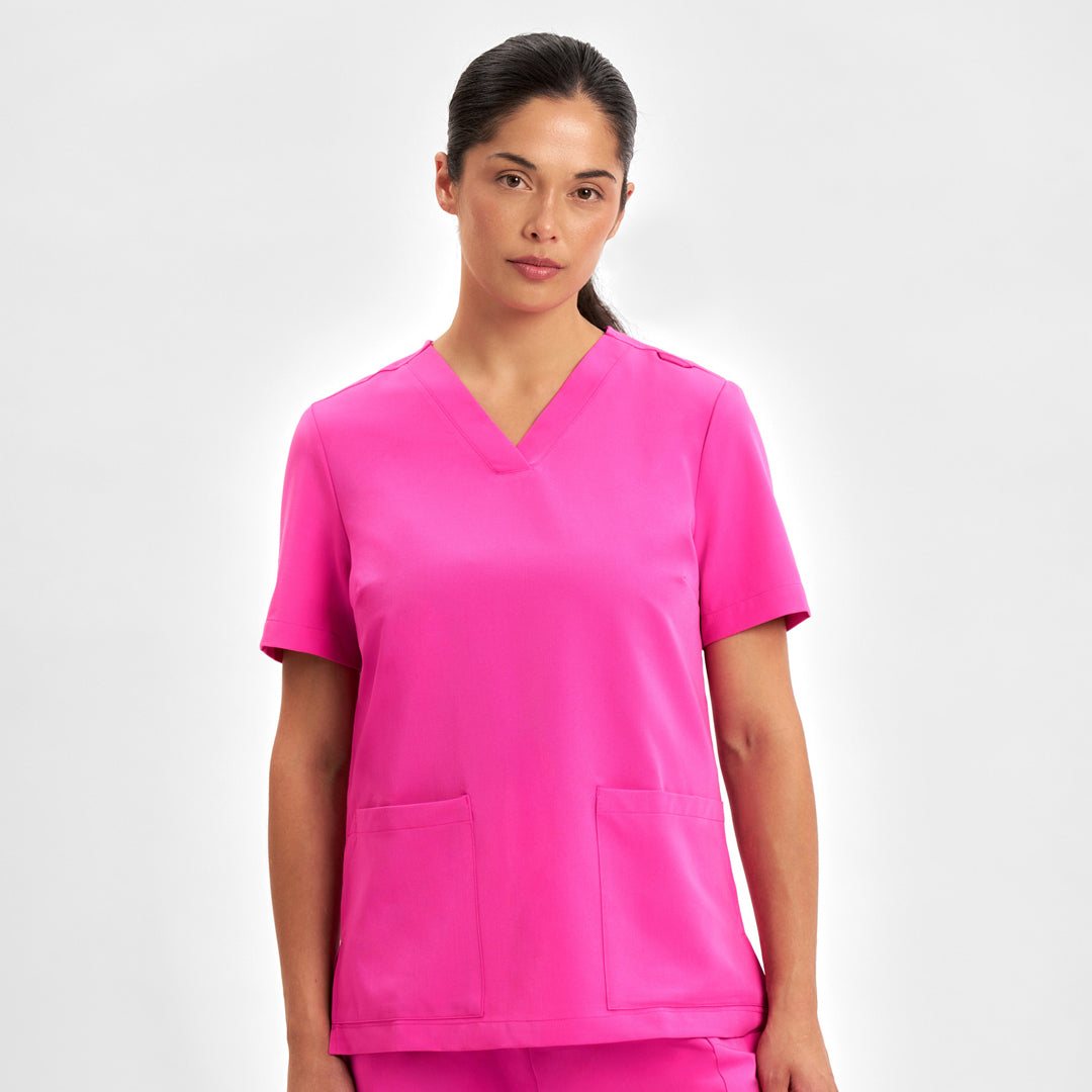 Biz Care The Pink V Neck Scrub Top | Ladies Scrubs