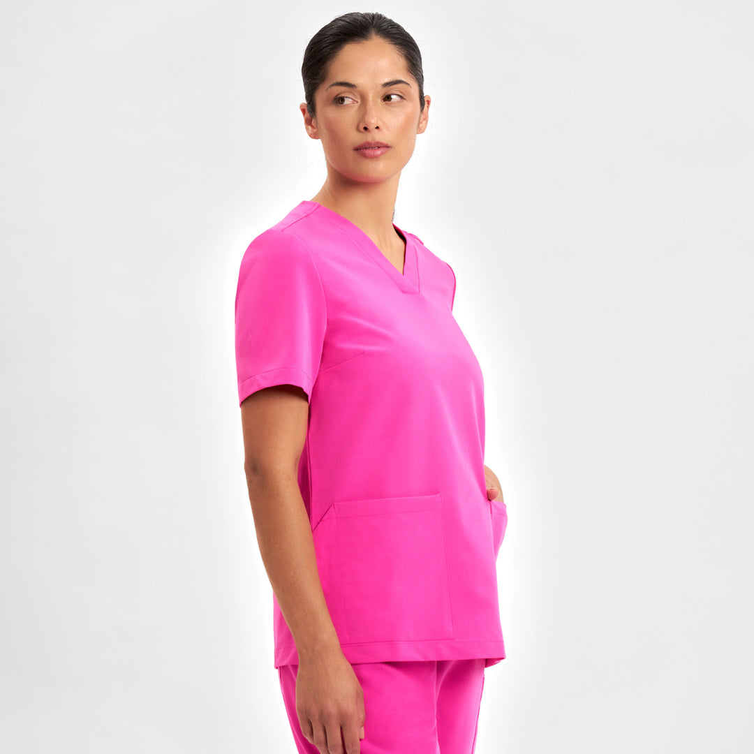 Biz Care The Pink V Neck Scrub Top | Ladies Scrubs