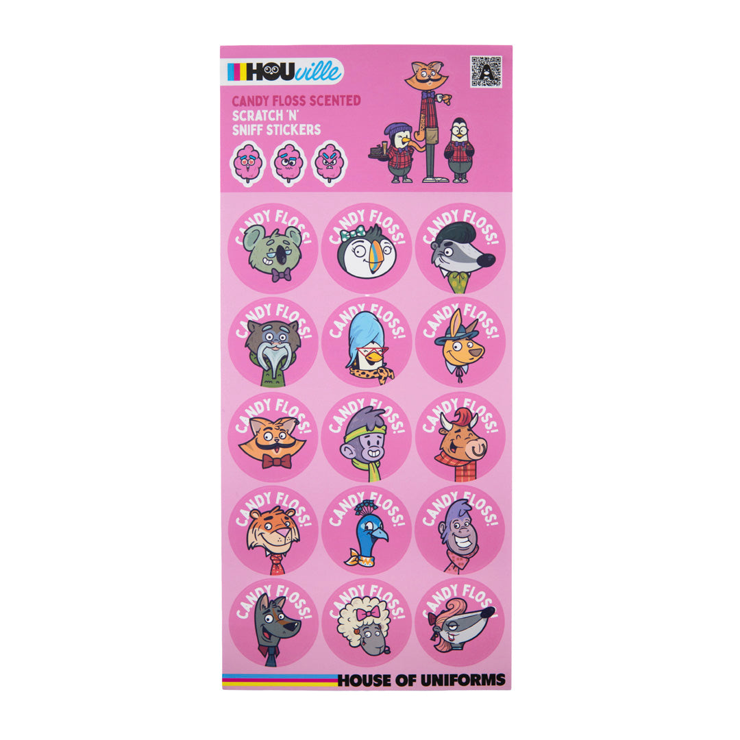 HOUville The HOUville Scratch N Sniff Stickers Candy Floss Promotional Products