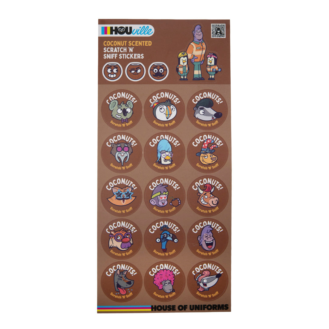 HOUville The HOUville Scratch N Sniff Stickers Coconut Promotional Products