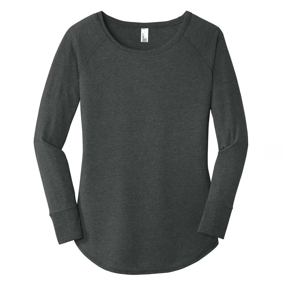 House of Uniforms The Tri Blend Tee | Long Sleeve | Ladies District Black