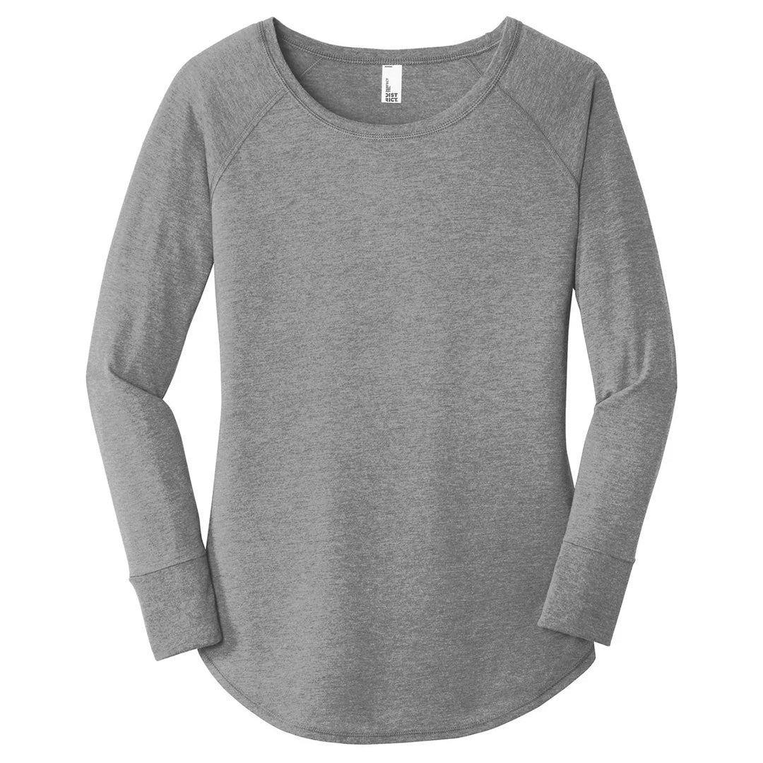 House of Uniforms The Tri Blend Tee | Long Sleeve | Ladies District Grey Marle
