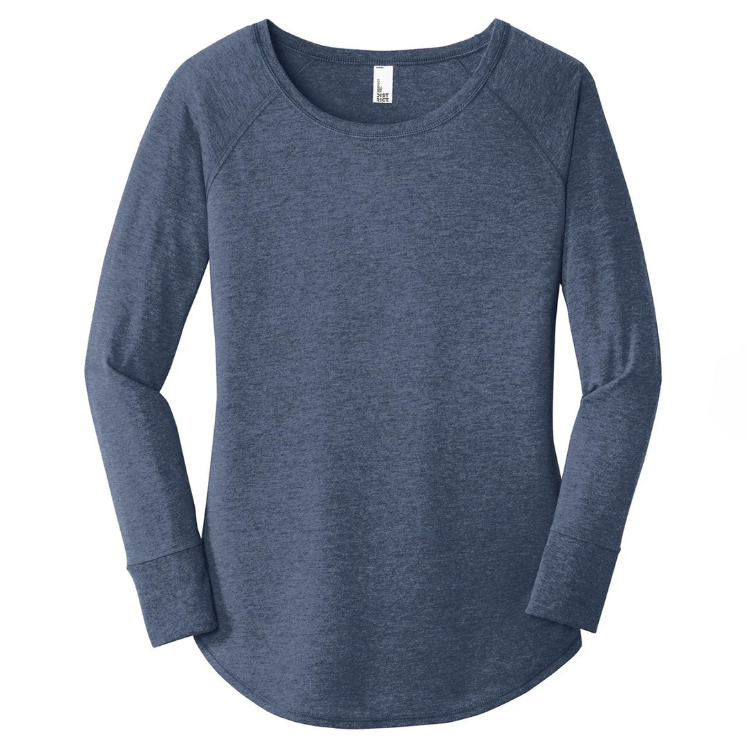 House of Uniforms The Tri Blend Tee | Long Sleeve | Ladies District Navy