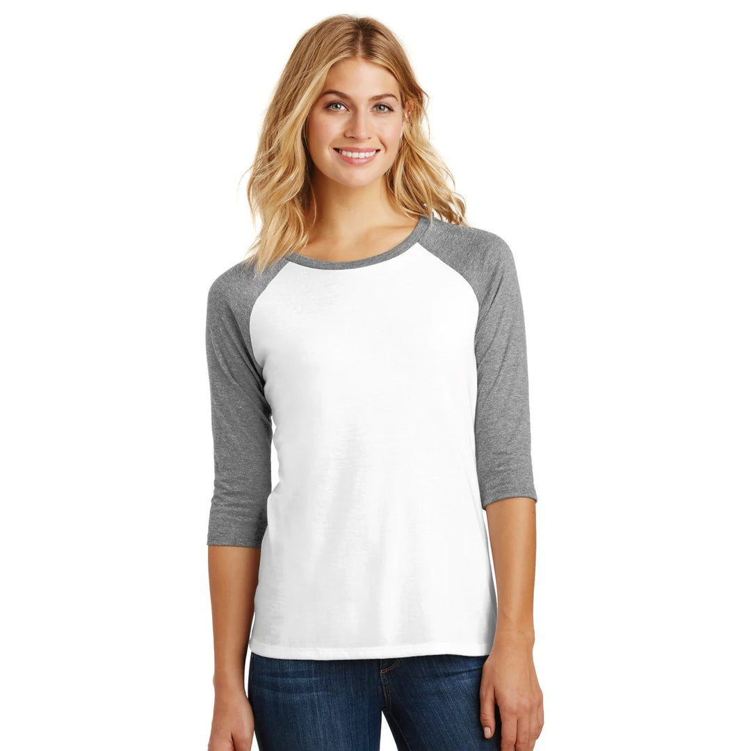 House of Uniforms The Tri Blend 3/4 Sleeve Tee | Ladies District