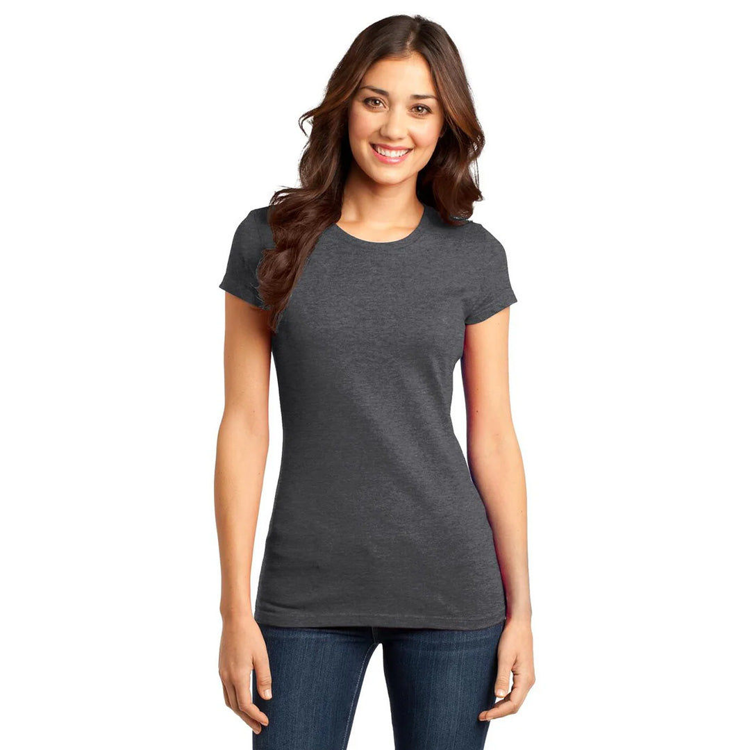 House of Uniforms The VIP Tee | Marle Colours | Ladies District Charcoal Marle