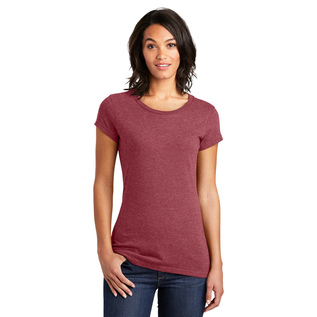 House of Uniforms The VIP Tee | Marle Colours | Ladies District Red Marle