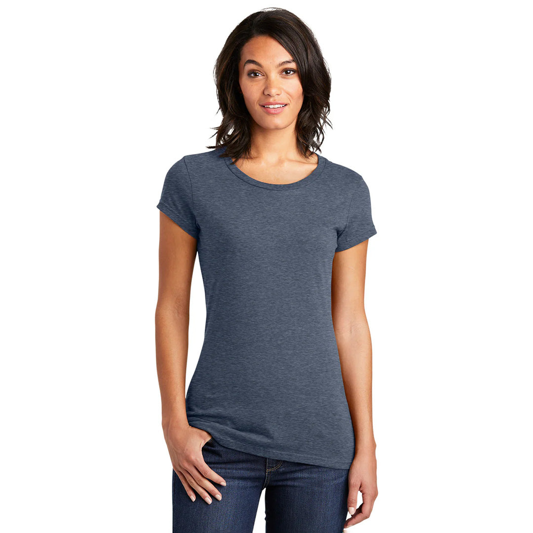 House of Uniforms The VIP Tee | Marle Colours | Ladies District Navy Marle