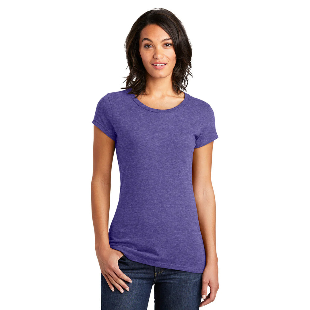 House of Uniforms The VIP Tee | Marle Colours | Ladies District Purple Marle