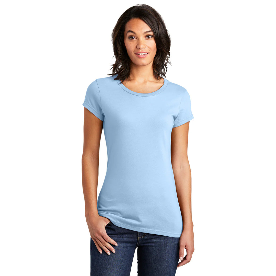 House of Uniforms The VIP Tee | Solid Colours | Ladies District Ice Blue