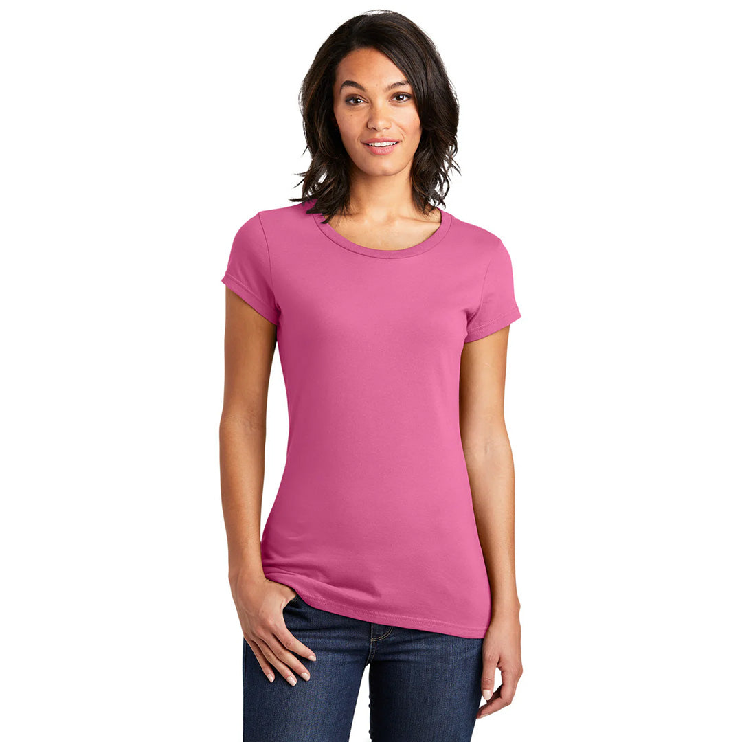 House of Uniforms The VIP Tee | Solid Colours | Ladies District Pink