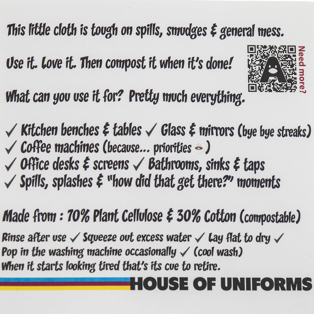 House of Uniforms The HOUville Compostable Eco Cloth HOUville