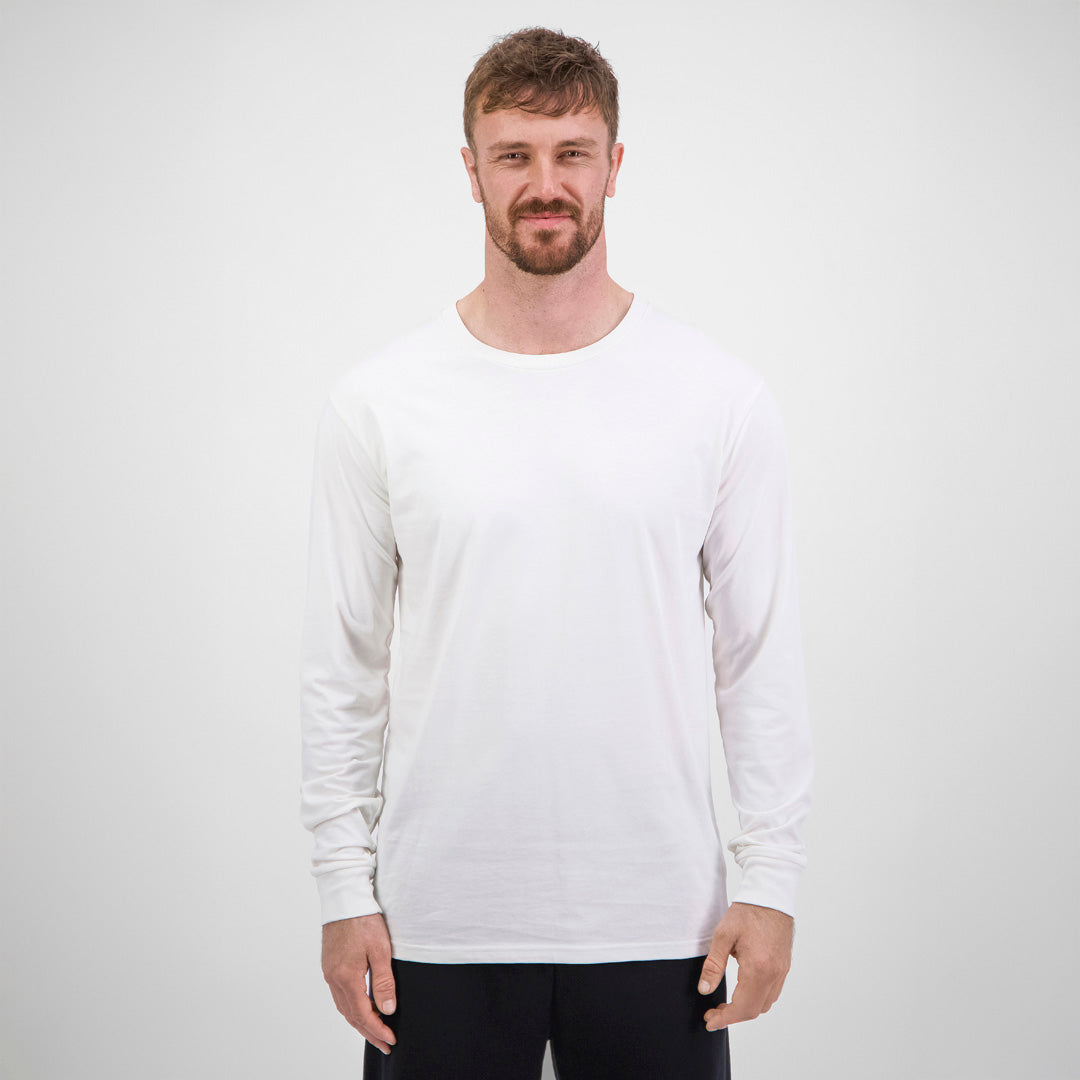 House of Uniforms The Basis Tee | Long Sleeve | Mens Goodmates Ecru
